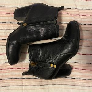 Leather booties